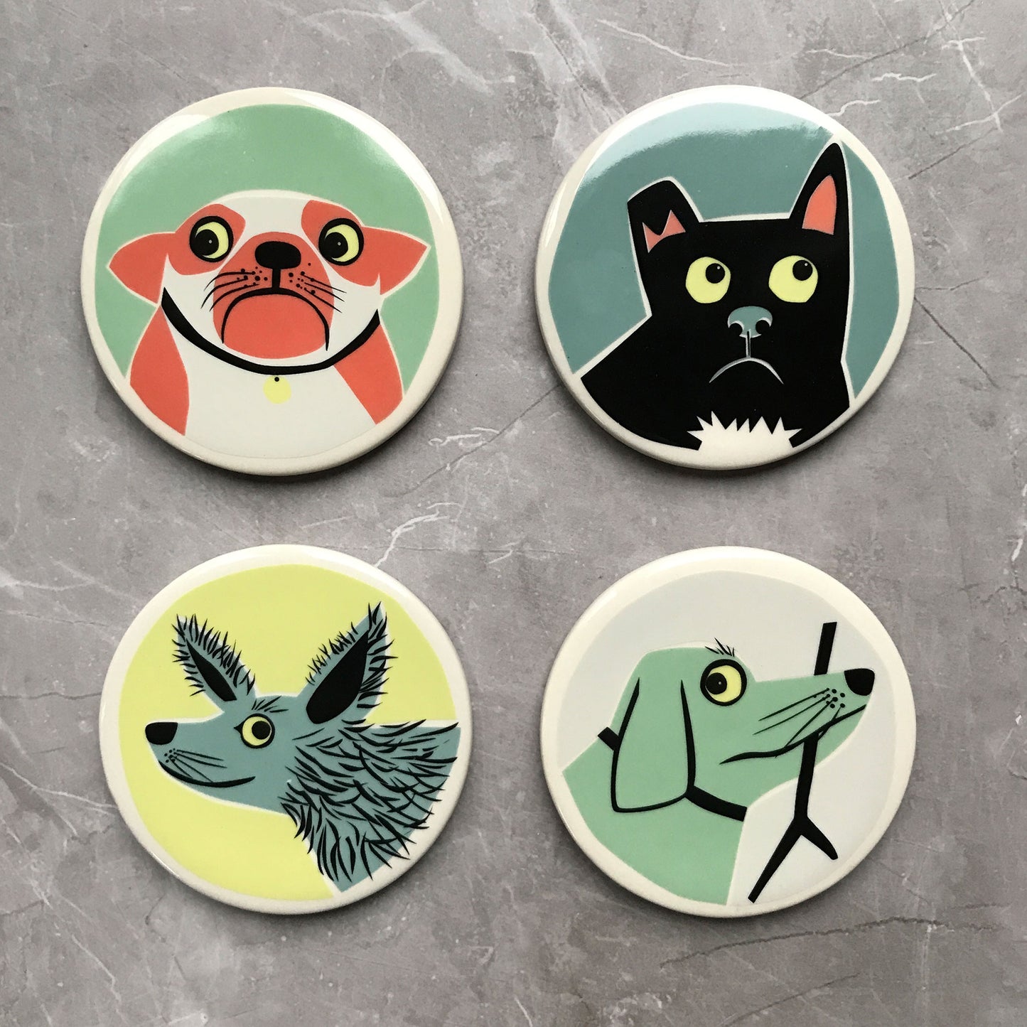 Dog Coasters | Set of 4