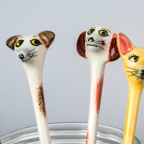 Ceramic Dog Spoons