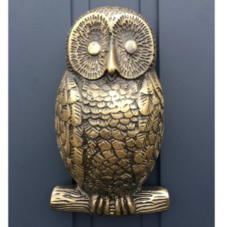 Door Knocker | Owl Antique Brass