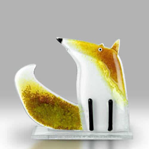 Fox Fused Glass Ornament