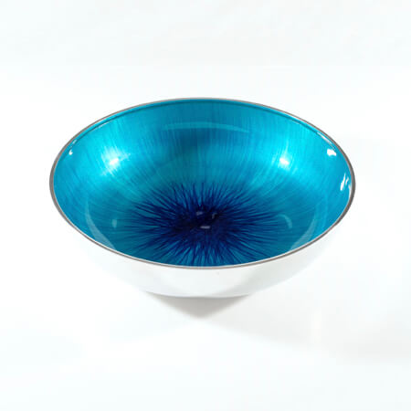 Brushed Blue Fruit Bowl