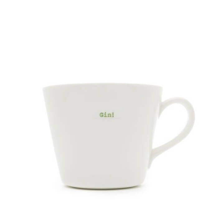 'Gin!' Porcelain Bucket Mug