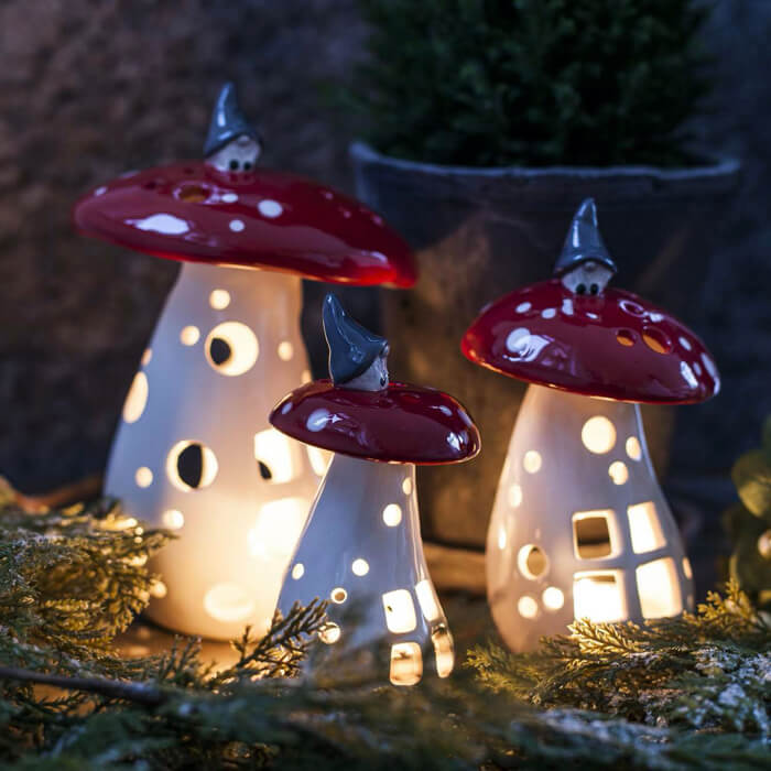 Gnome & Mushroom Lantern