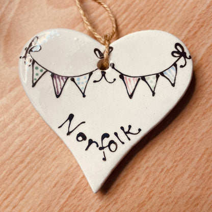 Sheringham | Norfolk | Handmade Hanging Heart