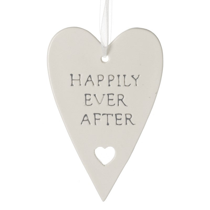 Happily Ever After Ceramic Hanging Heart