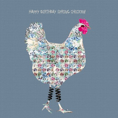 "Happy Birthday Spring Chicken" Card