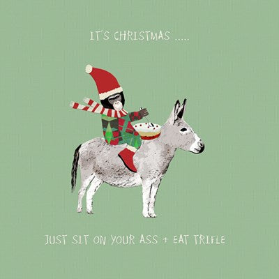 Just Sit on Your Ass & Eat Trifle | Card