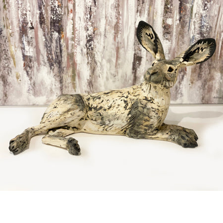 Reclining Hare | Large | Mountain White | CLICK & COLLECT ONLY