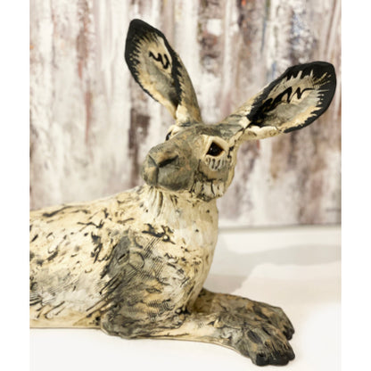 Reclining Hare | Large | Mountain White | CLICK & COLLECT ONLY