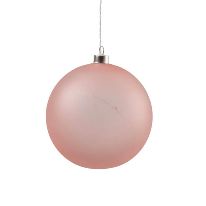Matt Pink Hanging LED Bauble | CLICK & COLLECT ONLY