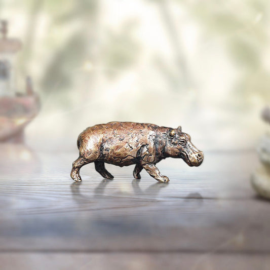 Miniature Bronze Hippo