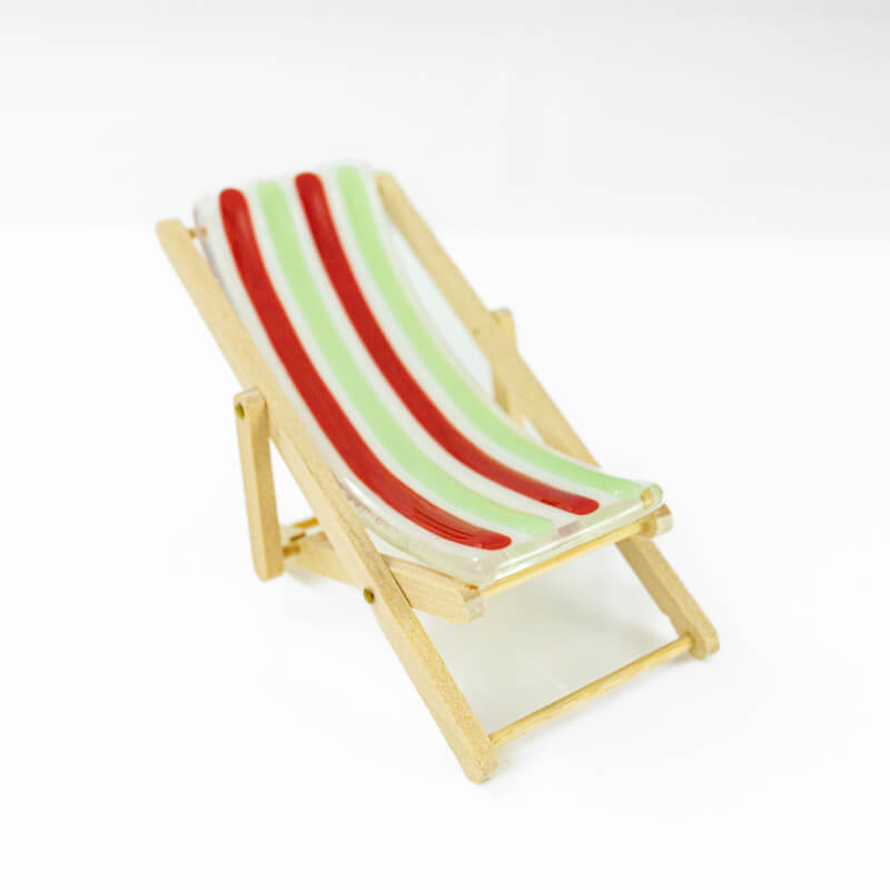 Deck Chair Fused Glass Sculpture