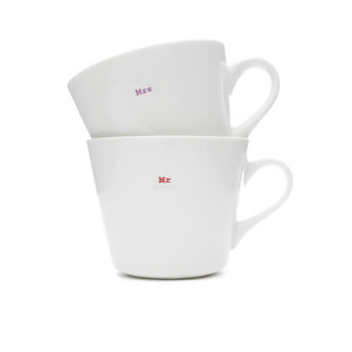 Mr & Mrs  Bucket Mug Set