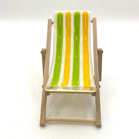 Deck Chair Fused Glass Sculpture