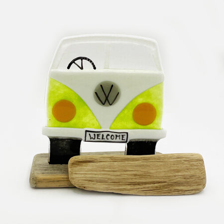 VW Campervan Fused Glass Sculpture