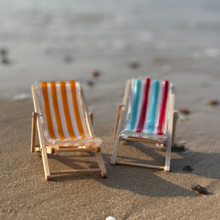 Deck Chair Fused Glass Sculpture