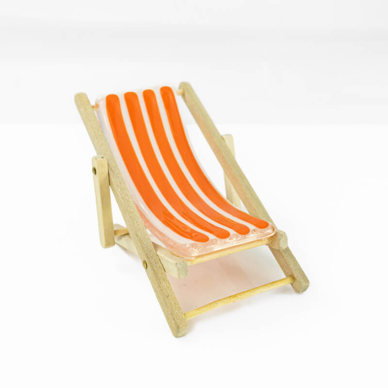 Deck Chair Fused Glass Sculpture