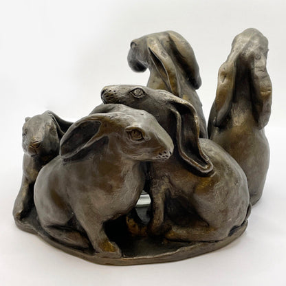 Ring of Hares with Tea Light Holder