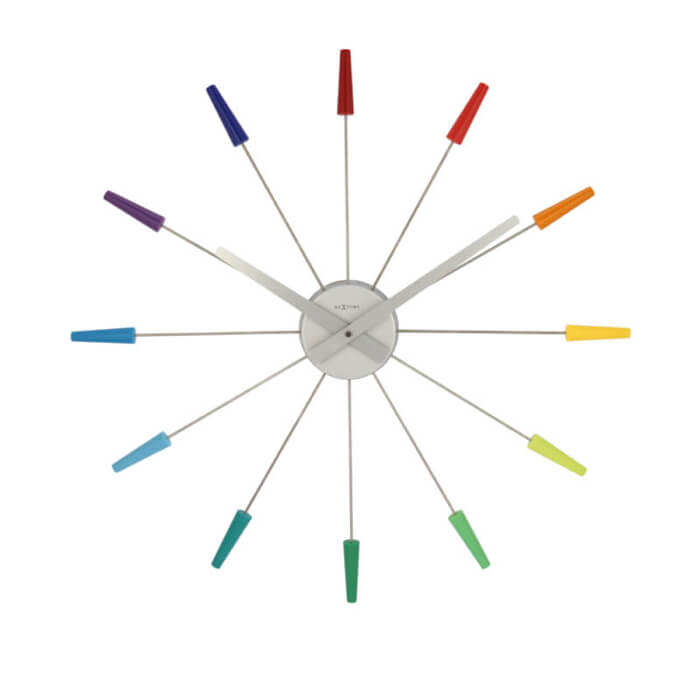 Multicoloured Plug In Wall Clock