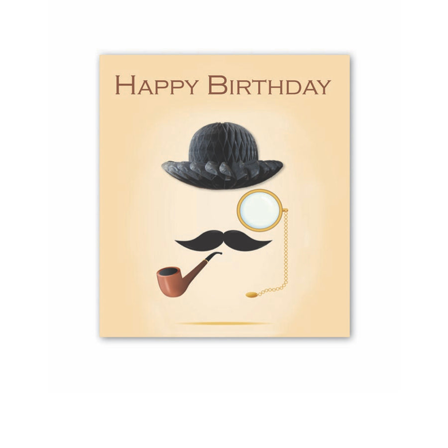 Happy Birthday, Man with a Monocle |  Pop Out Card