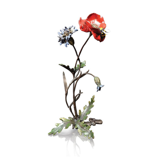 Poppy with Cornflower & Bee | Keith Sherwin