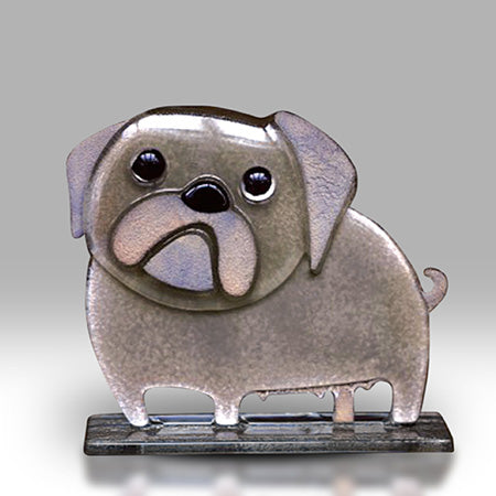 Pug Glass Dog | Chocolate