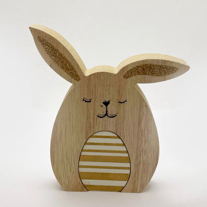 Wooden Rabbit with Egg