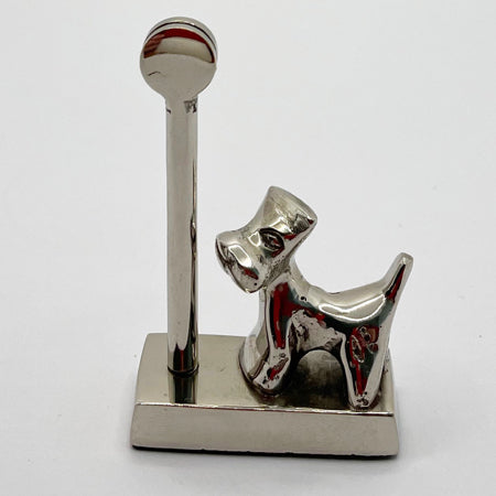 Silver Dog Place Card Holder
