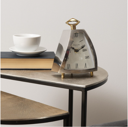 Isosceles Curved Front Mantel Clock