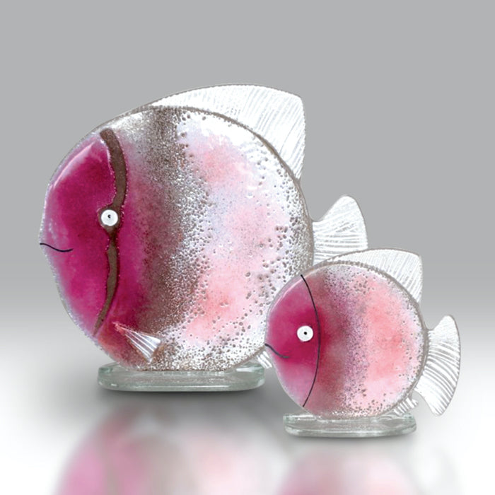 Small Fused Glass Fish | Pink/Purple | Red Lobster Gallery | Sheringham