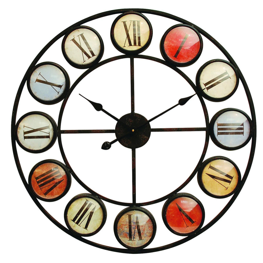 Coloured Domed Iron Skeleton Clock | CLICK & COLLECT ONLY