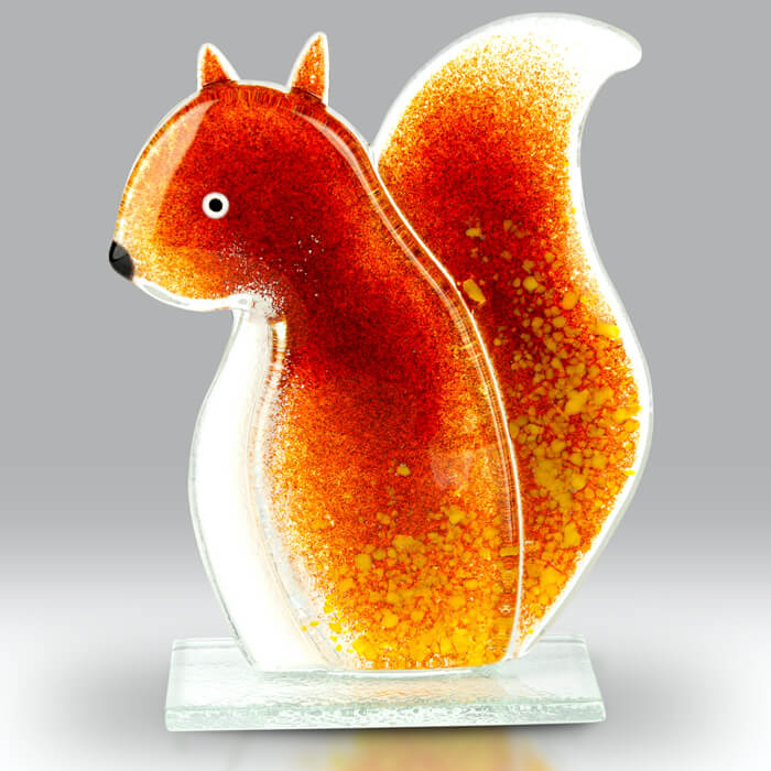 Fused Glass Red Squirrel | Red Lobster Gallery | Sheringham