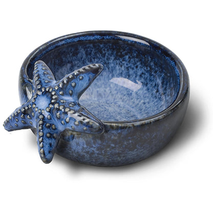 Blue Ceramic Starfish Bowl