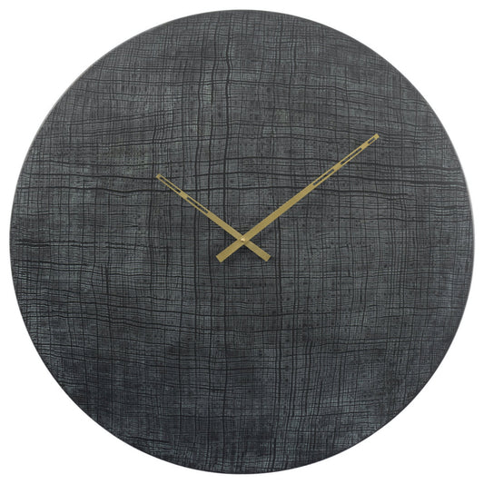 Textured Black Wall Clock | CLICK & COLLECT ONLY