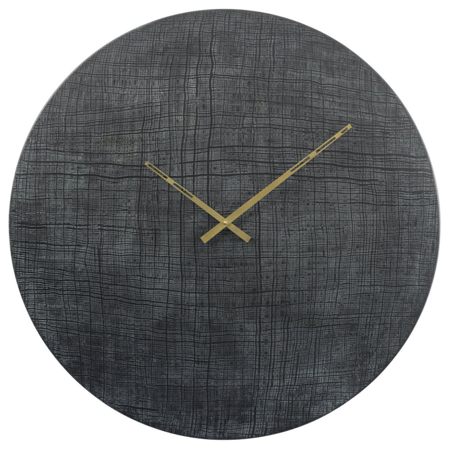 Textured Black Wall Clock | CLICK & COLLECT ONLY