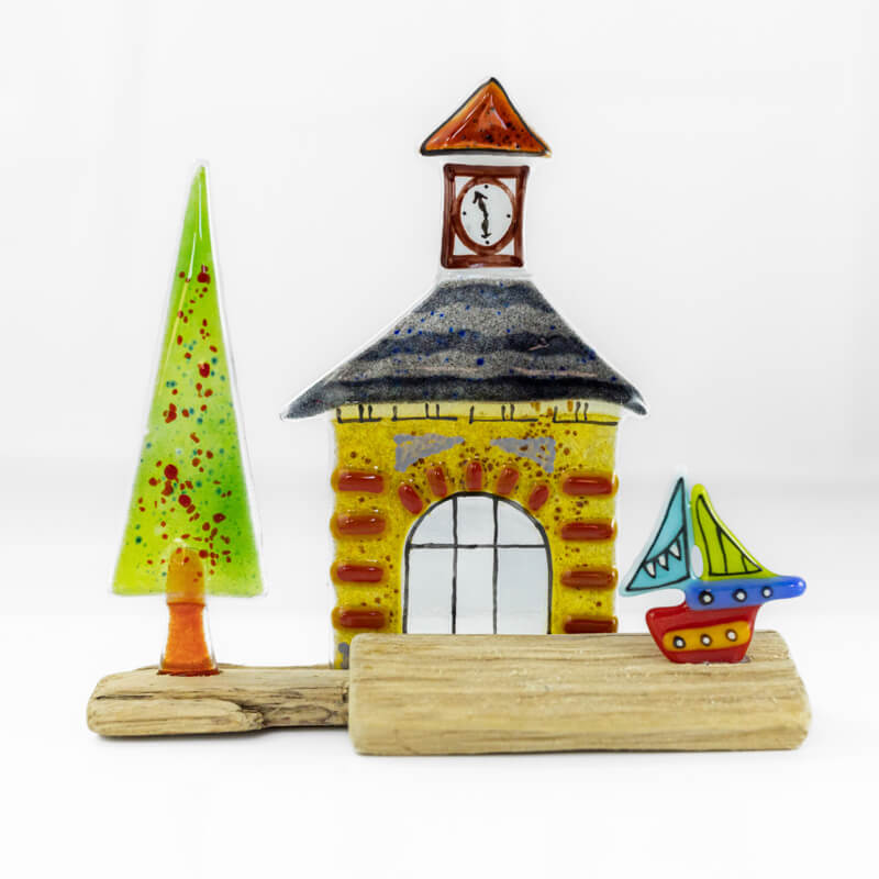 Sheringham Clock Tower | Original Glass Art | Red Lobster Gallery | Sheringham 