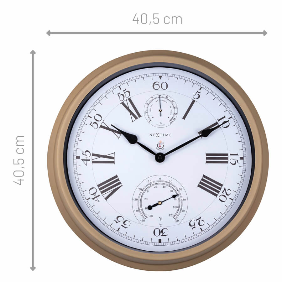 Thermometer & Hygrometer Wall Clock