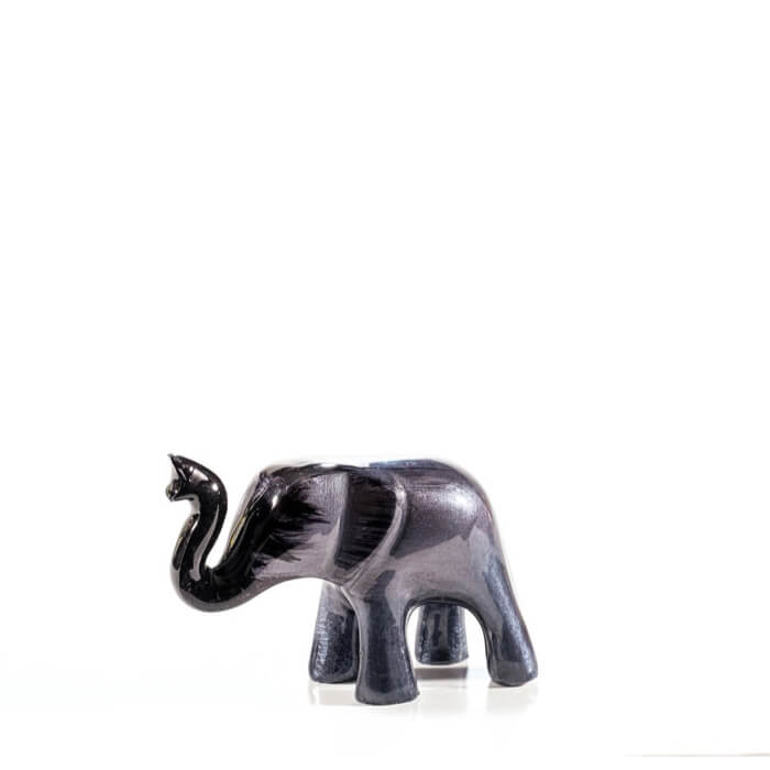 Brushed Black Elephant Trunk Up