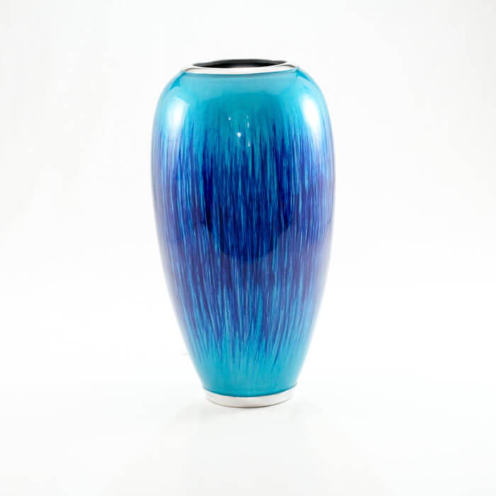 Brushed Blue Vase