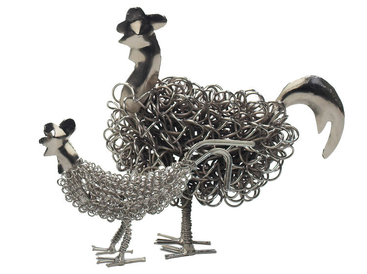 Wiggly Rooster & Chicken