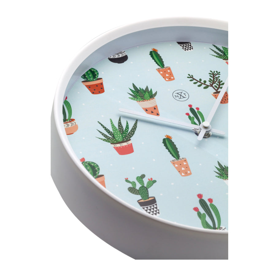 Green Cactus Wall Clock