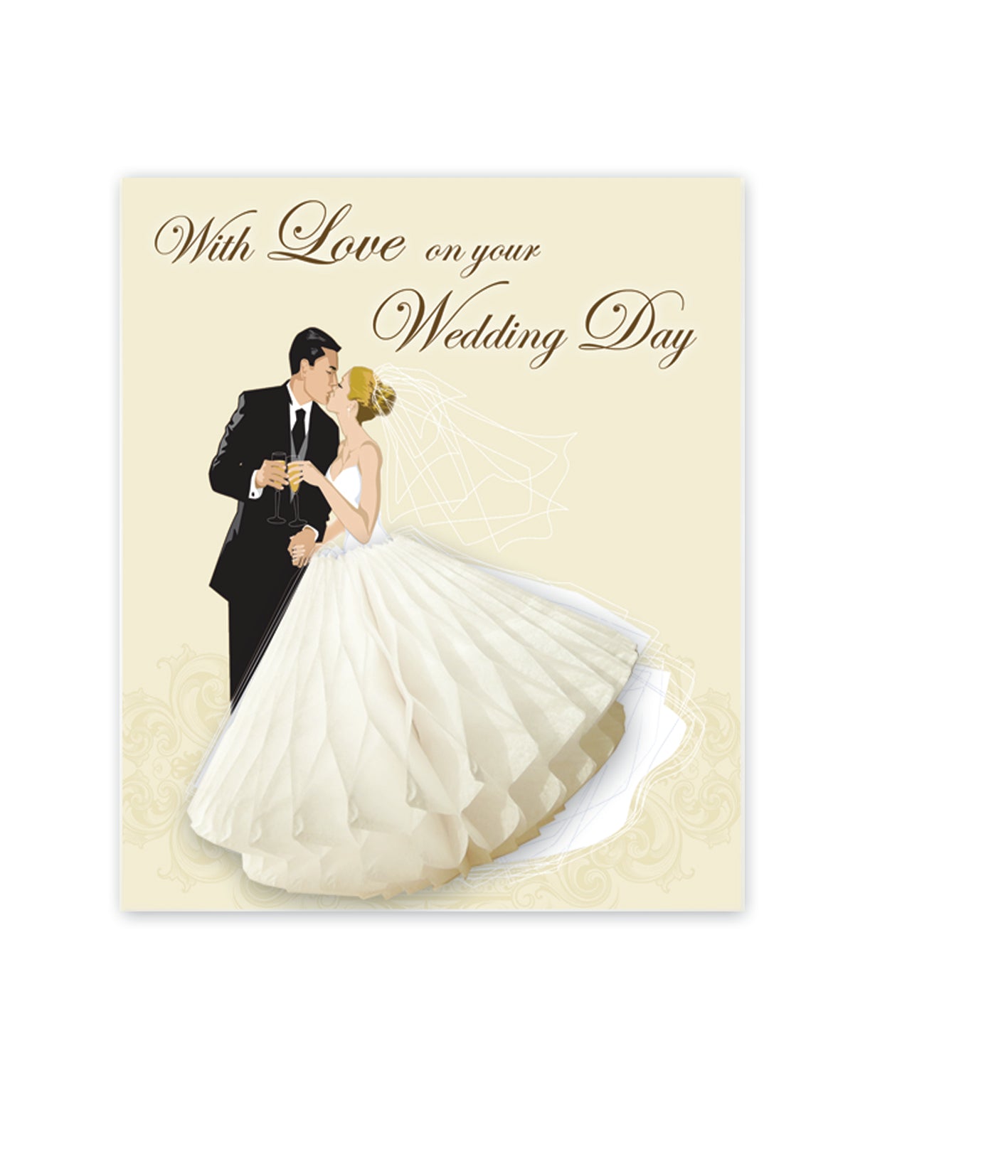 With Love on Your Wedding Day | Pop Out Card