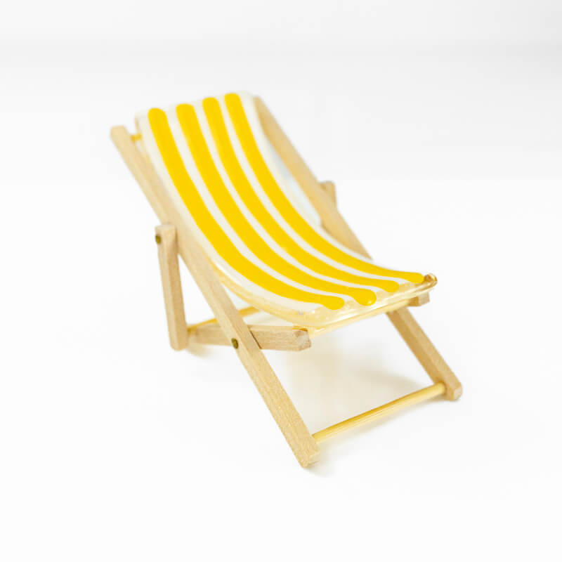 Deck Chair Fused Glass Sculpture