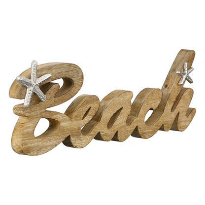 Beach Natural Wood Sign