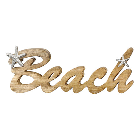 Beach Natural Wood Sign