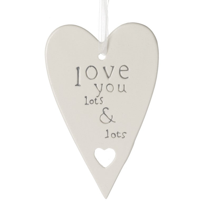 Ceramic Hanging Heart Love