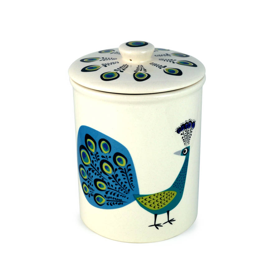 Peacock Storage Jar