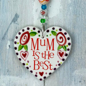 'Mum is the Best' Ceramic Heart