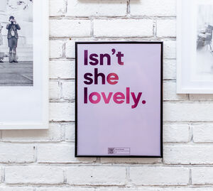 Isnt She Lovely | A4 Streamable Music Poster