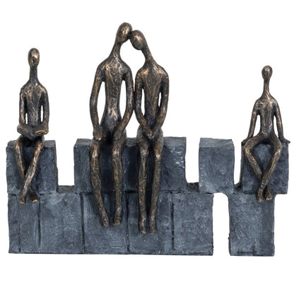 Family of Four on Bronze Blocks